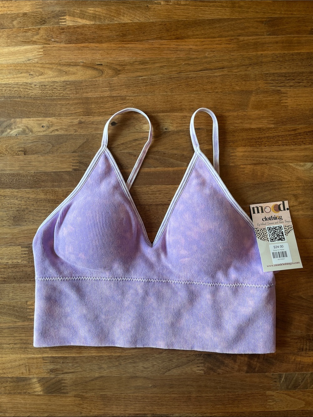 Lavender Ribbed Seamless Bralette